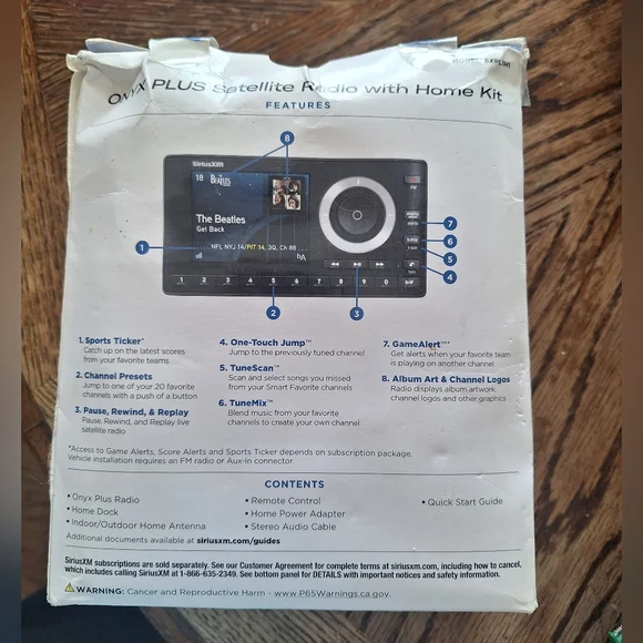 NWT SiriusXm Onyx Plus Satellite Radio Home Kit